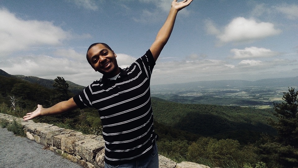 Picture of the author, Piérre Ramon Thomas, at Shenandoah National Park.